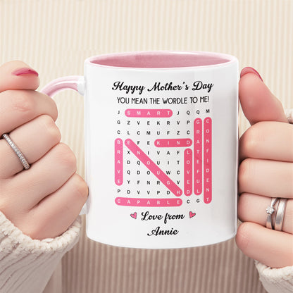 Mommy You Mean The Wordle To Us Word Search Game Gift Idea - Personalized Mug