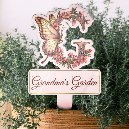 Monogram Plant Marker Custom Plant Name - Personalized Acrylic Plant Marker