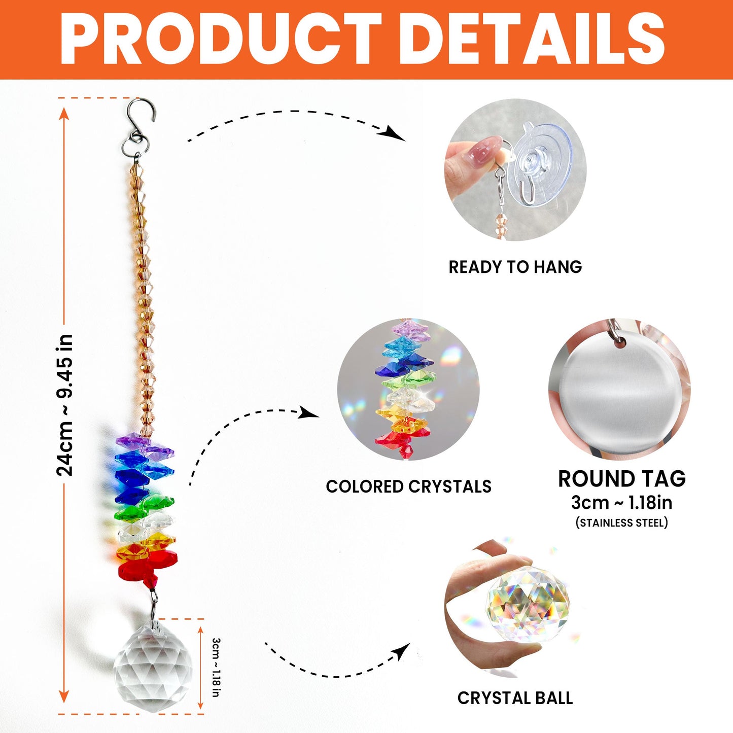Mother Daughters Forever Linked Together - Personalized Ball Prism Suncatcher
