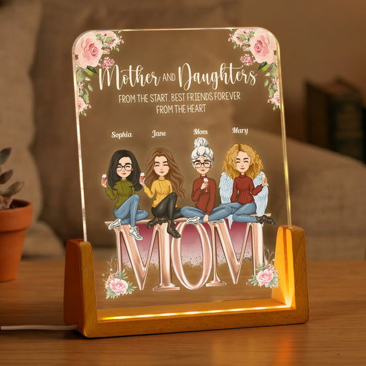 Mother & Daughters BFF Forever Mother's Day Gift For Mom - Personalized Night Light