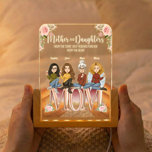 Mother & Daughters BFF Forever Mother's Day Gift For Mom - Personalized Night Light