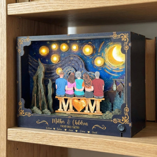 Mother & Daughters Forever Linked Together Mother's Day Gift - Personalized DIY Book Nook Kit
