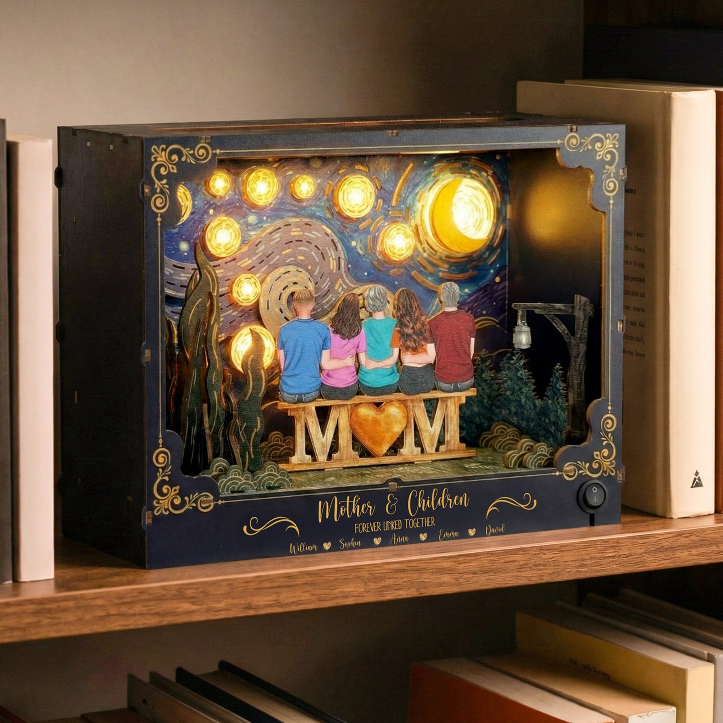 Mother & Daughters Forever Linked Together Mother's Day Gift - Personalized DIY Book Nook Kit