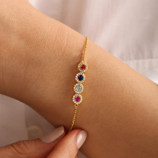 Mother & Daughters Forever Linked Together - Personalized Bracelet