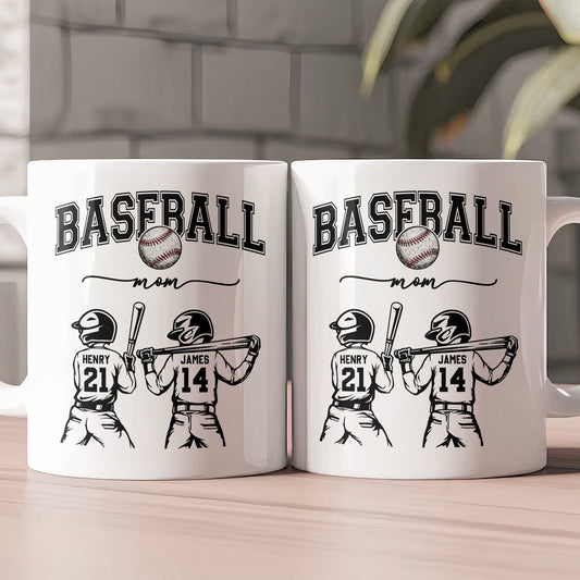 Mother's Day Gifts, Custom Baseball Mom, Grandma - Personalized Mug