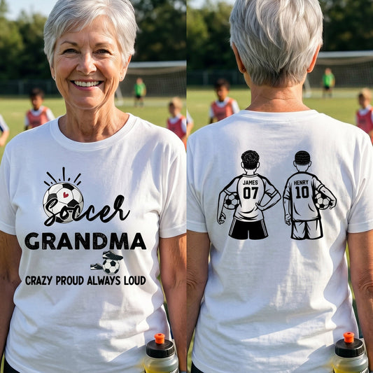 Mother's Day Gifts, Soccer Grandma, Crazy Proud, Always Loud - Personalized Shirt