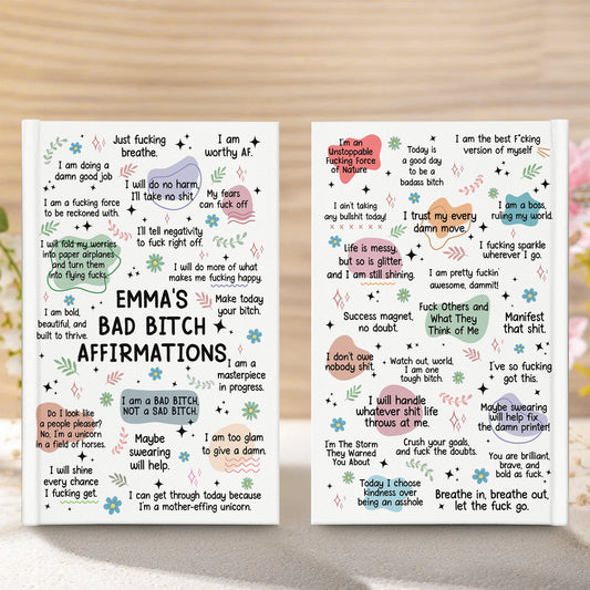 My Swear Affirmations - Gifts For Daughter, Friend, For Me Gift - Personalized Hardcover Journal