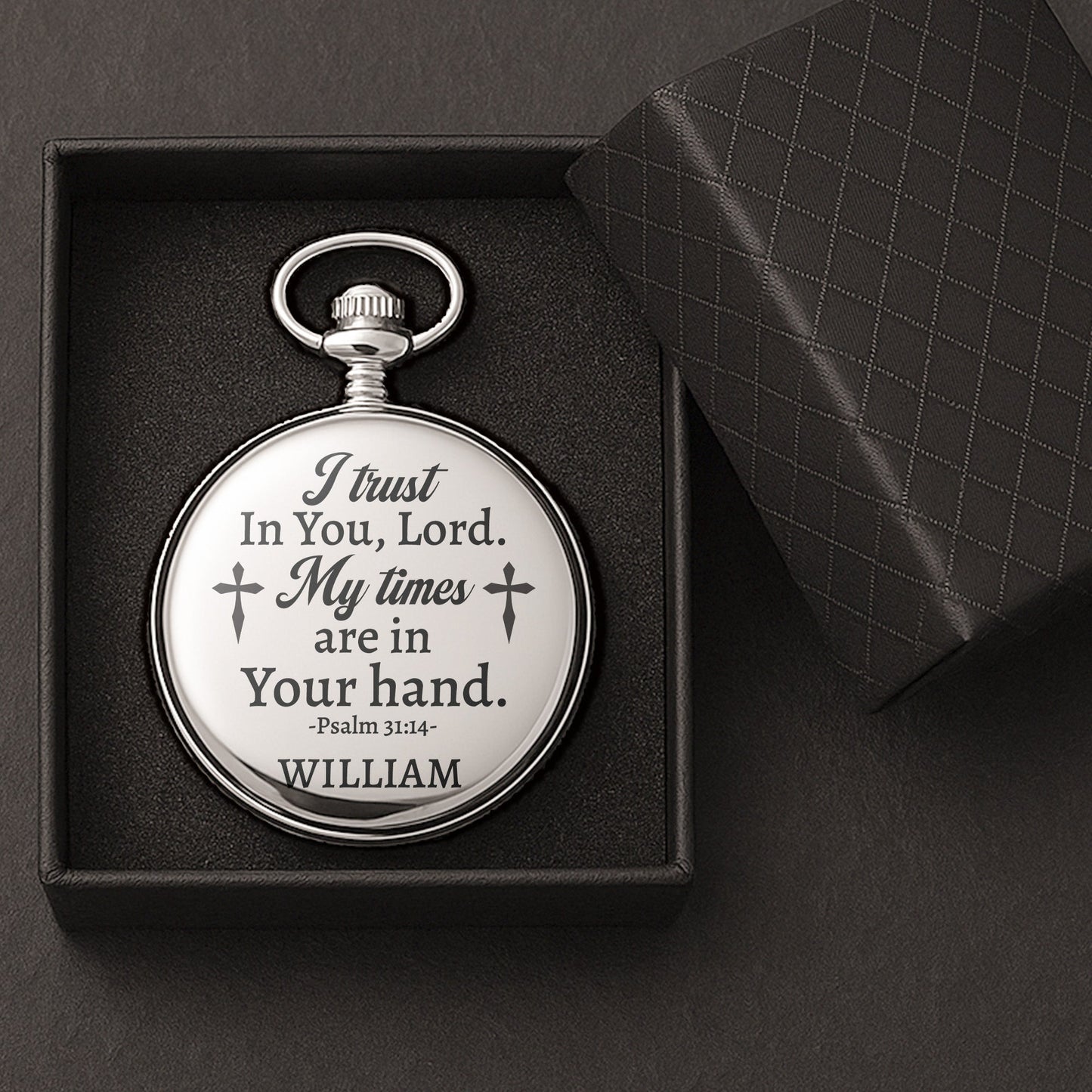My Times Are In Your Hands Christian Bible - Personalized Pocket Watch