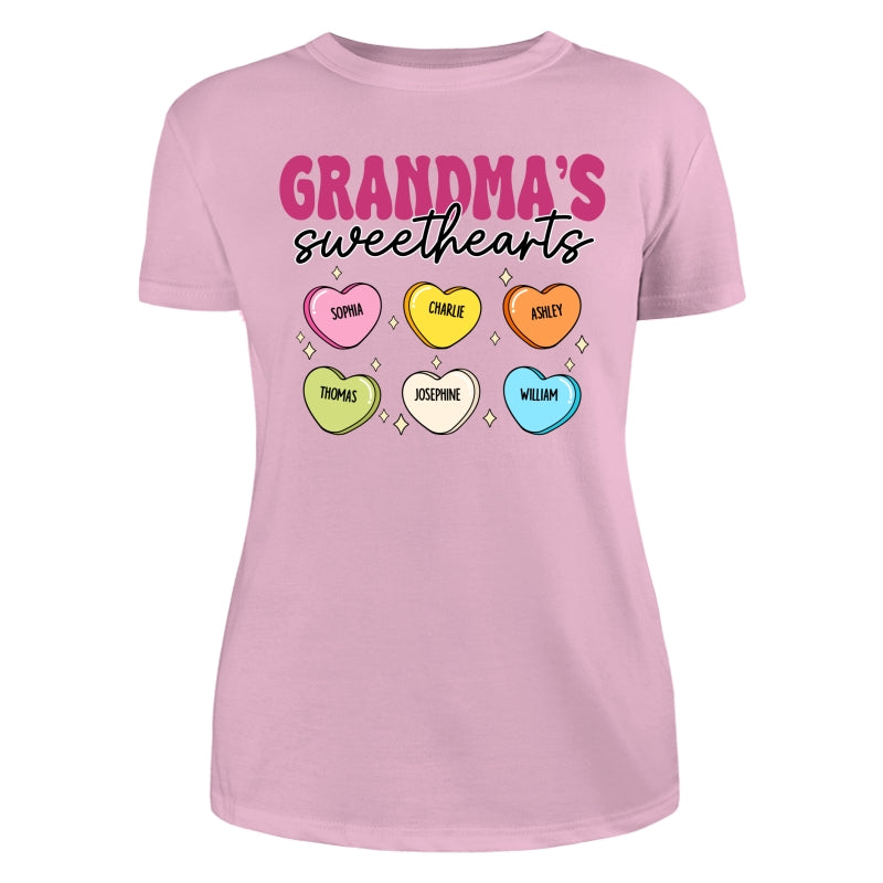 Grandma‘s Sweethearts Valentine’s Day For Grandma Mom Personalized Shirt