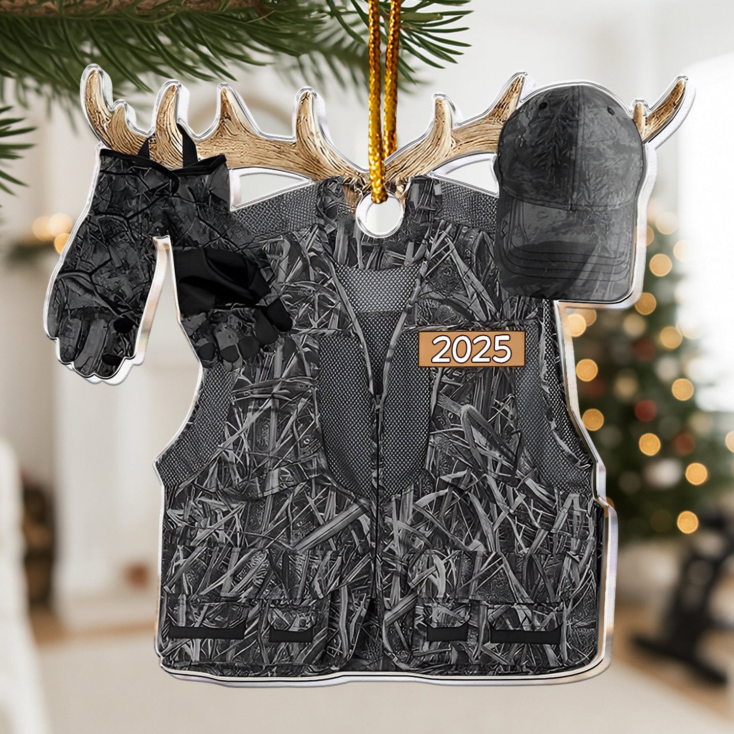 Hunting Gift For Him 2D Flat - Wooden Ornament