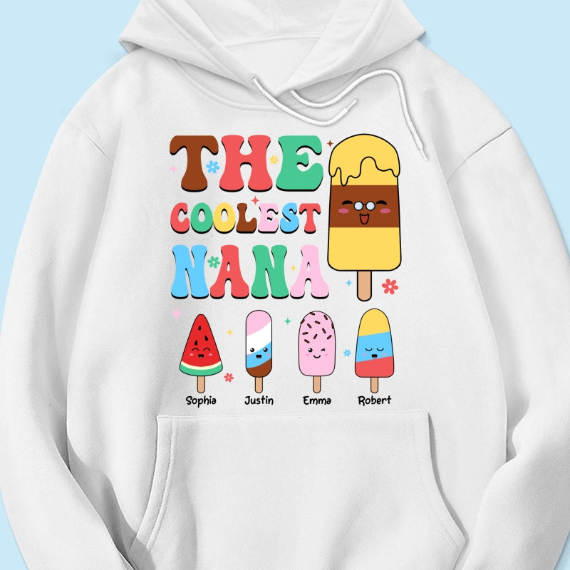 The Coolest Grandma Ice Cream Summer Personalized Shirt