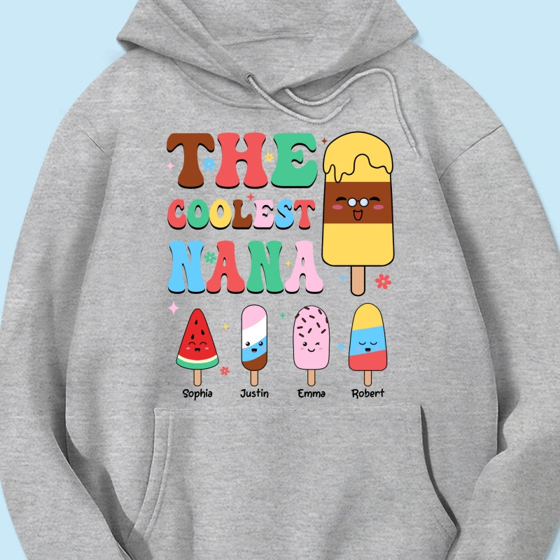 The Coolest Grandma Ice Cream Summer Personalized Shirt
