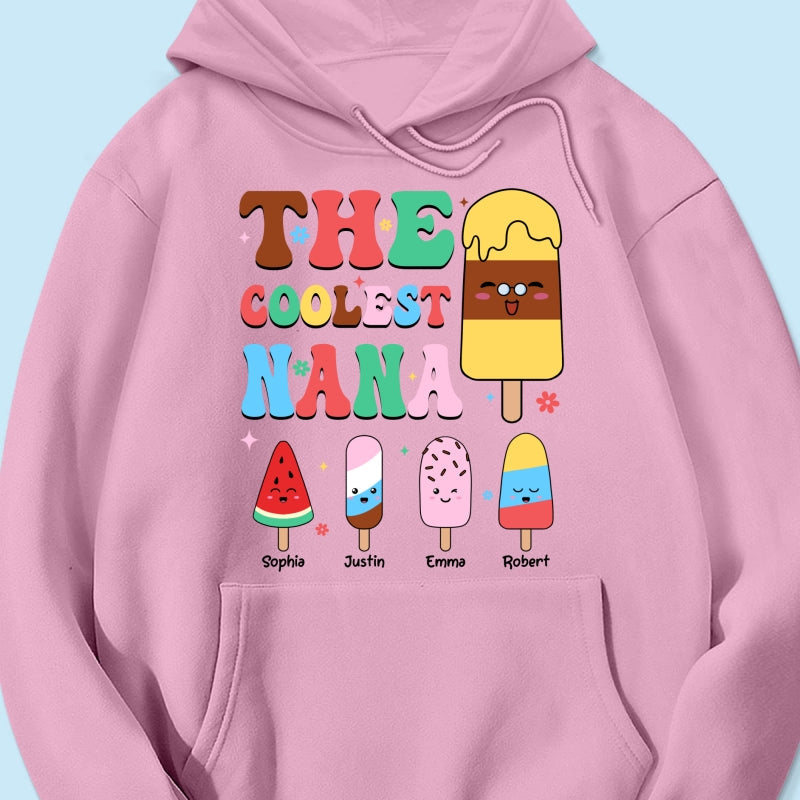 The Coolest Grandma Ice Cream Summer Personalized Shirt