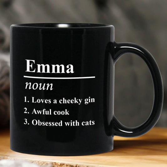 Name Definition - Funny Silly Exchange Gift, Gag Gift, White Elephant Gift For Friends, Coworkers - Personalized Mug