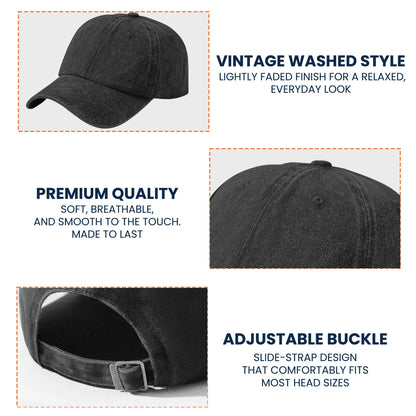 Name In Runes Viking - Personalized Distressed Denim Cap