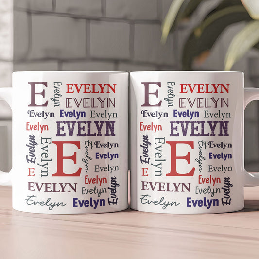 Name Pattern Initial - Personalized Mug