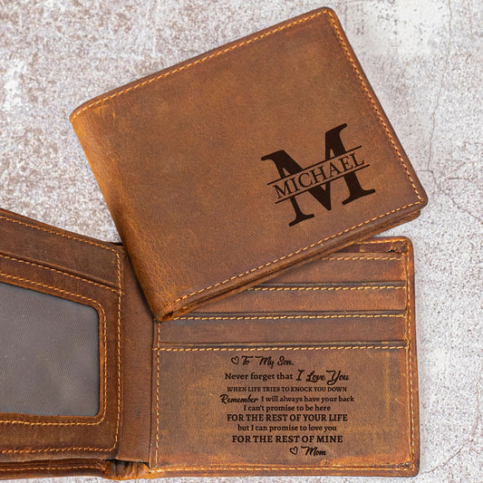 Never Forget That I Love You Gift For Son - Personalized Wallet
