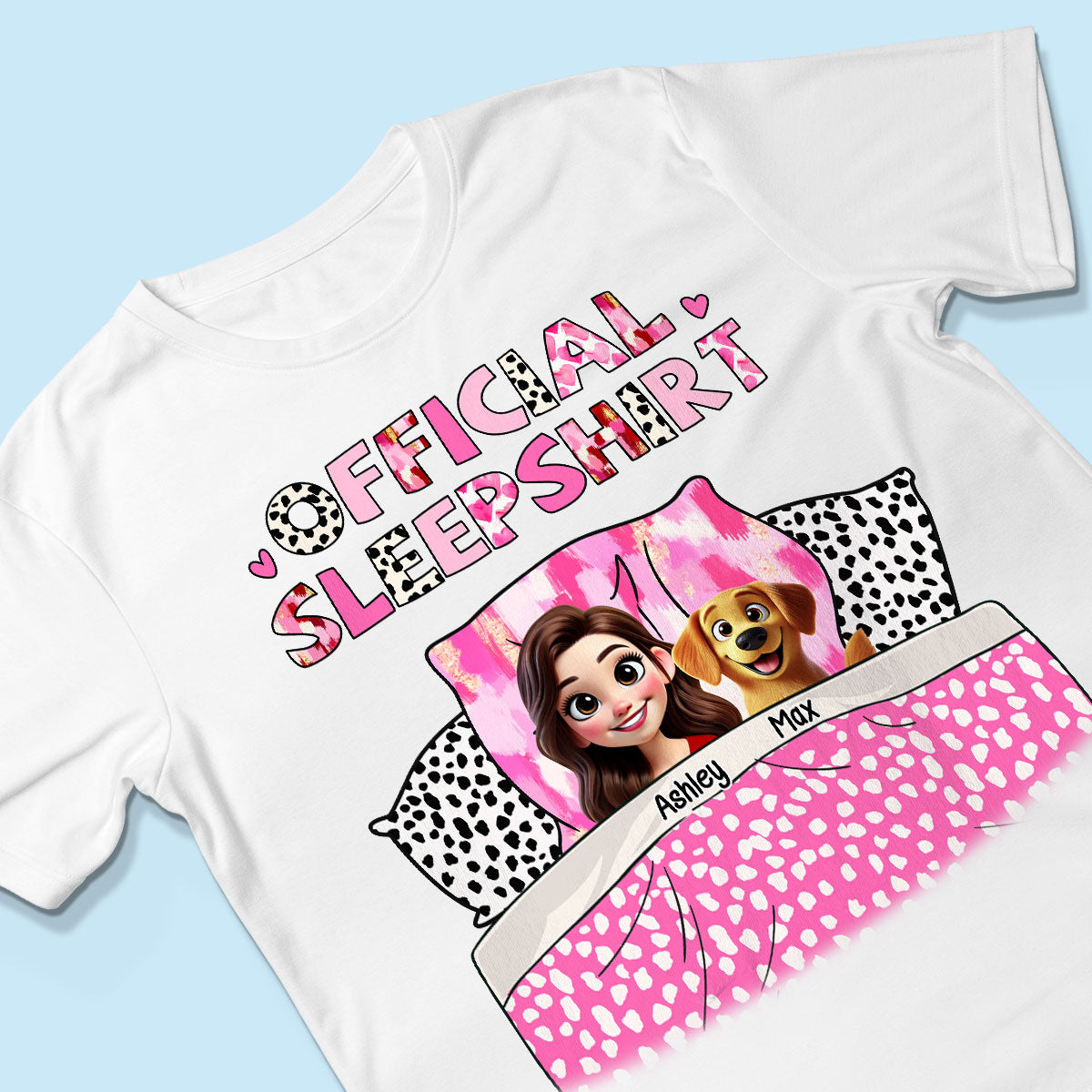 My Official Sleepshirt 3D Cute Dogs Personalized Shirt, Gift For Dog Mom