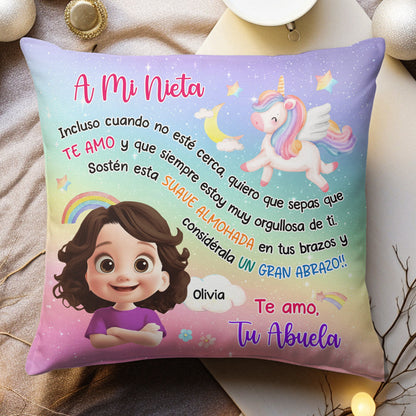 Nio Estoy Orgullosa De Ti - Almohada Personalizada (Incluye Relleno)