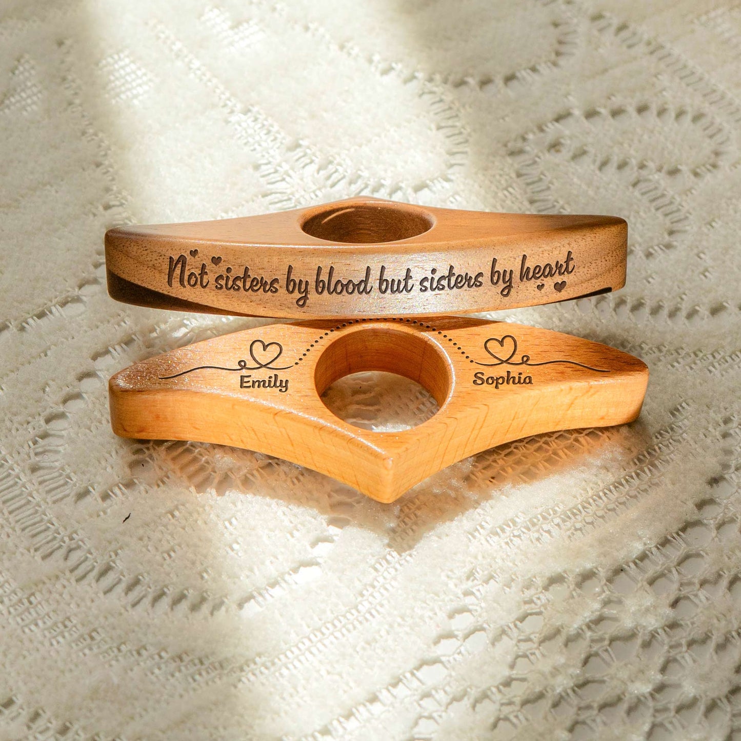 Not Sisters By Blood But Sisters By Heart - Personalized Book Page Holder