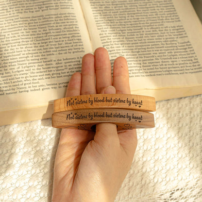 Not Sisters By Blood But Sisters By Heart - Personalized Book Page Holder