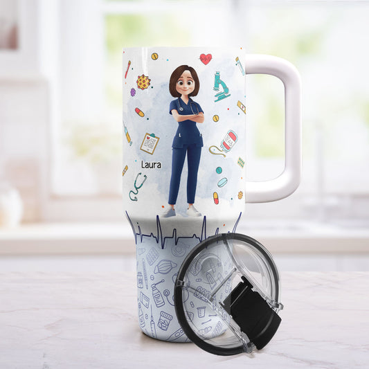 Nurse Affirmation - Personalized 40oz Tumbler With Straw