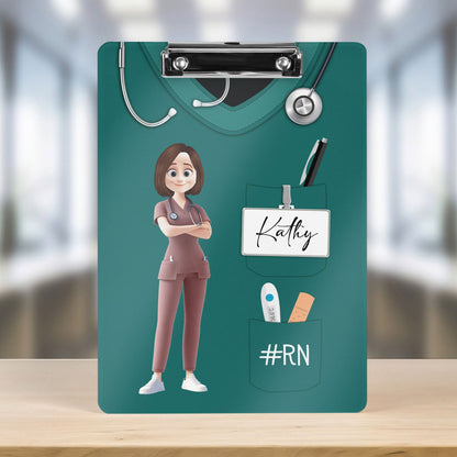 Nurse Life Custom Scrubs CNA RN LPN BSN - Personalized Acrylic Clipboard