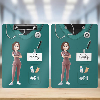 Nurse Life Custom Scrubs CNA RN LPN BSN - Personalized Acrylic Clipboard