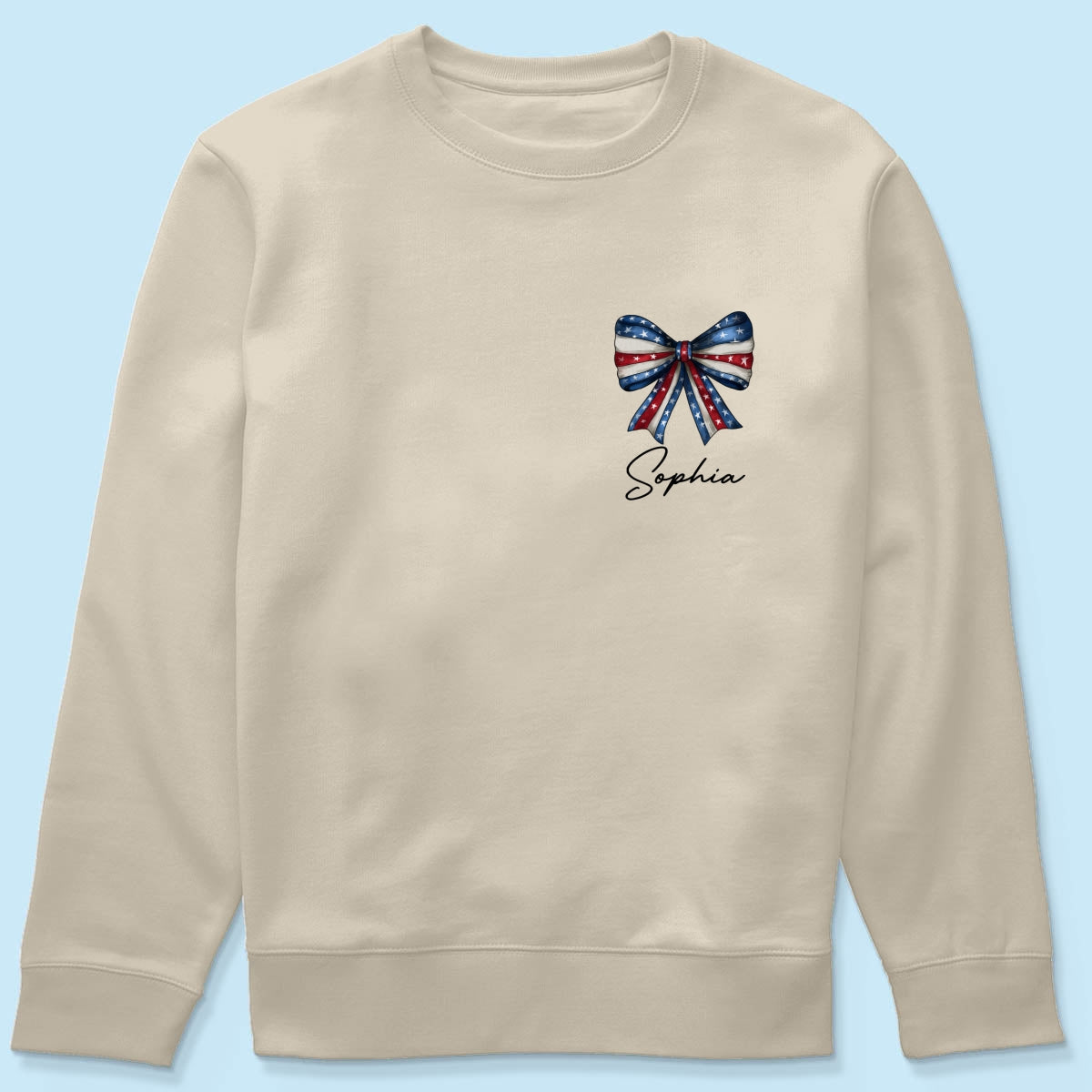 Coquette American Girl 4th Of July Independence Day Bow Personalized Shirt