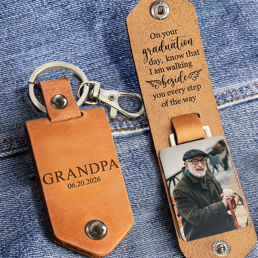 On Your Graduation Day Memorial Custom Photo - Personalized Keychain