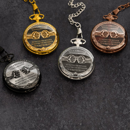 Once A Brother, Always A Brother, No Matter The Distance - Personalized Pocket Watch