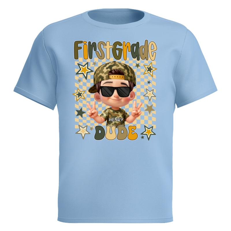 Retro Back to School Boys Personalized Shirt, Kindergarten Pre-K to Fifth Grade, School Boy Shirt