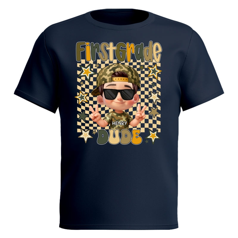 Retro Back to School Boys Personalized Shirt, Kindergarten Pre-K to Fifth Grade, School Boy Shirt