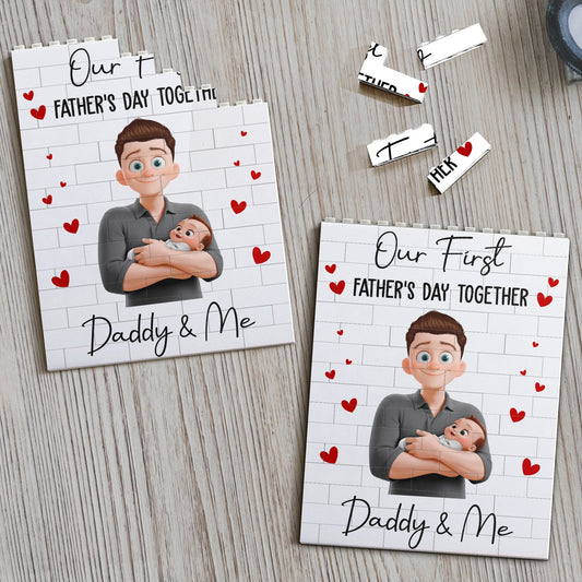 Father's Day Gifts, Our First Father's Day Together - Personalized Building Brick