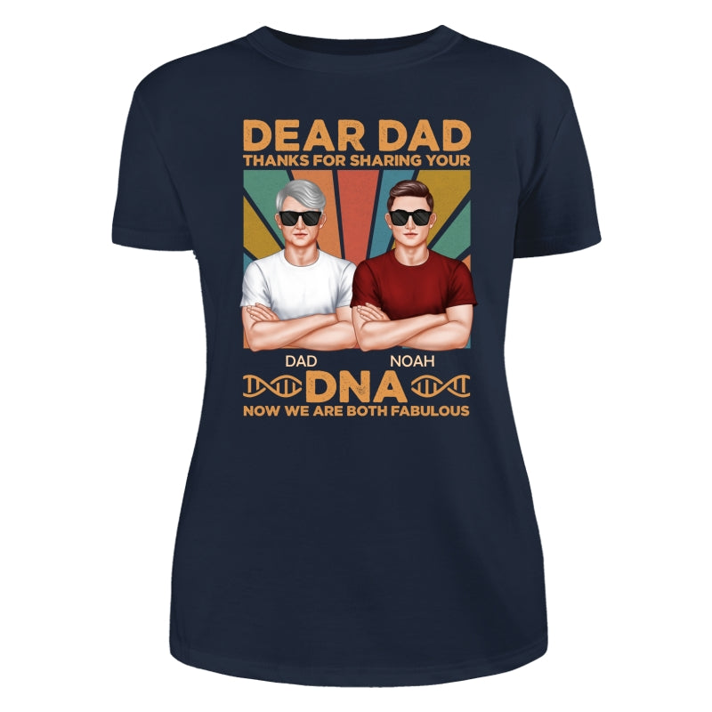Dad Thanks For Sharing Your DNA Funny Father‘s Day Gift Personalized Shirt