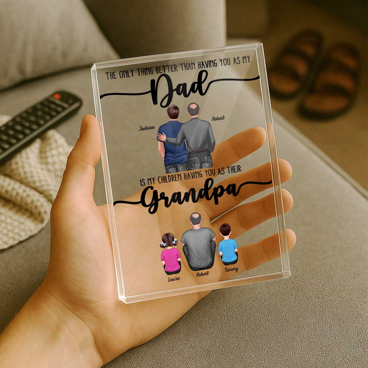 The Only Thing Better Than Dad Grandpa Back View Personalized Acrylic Block,  gift from Son