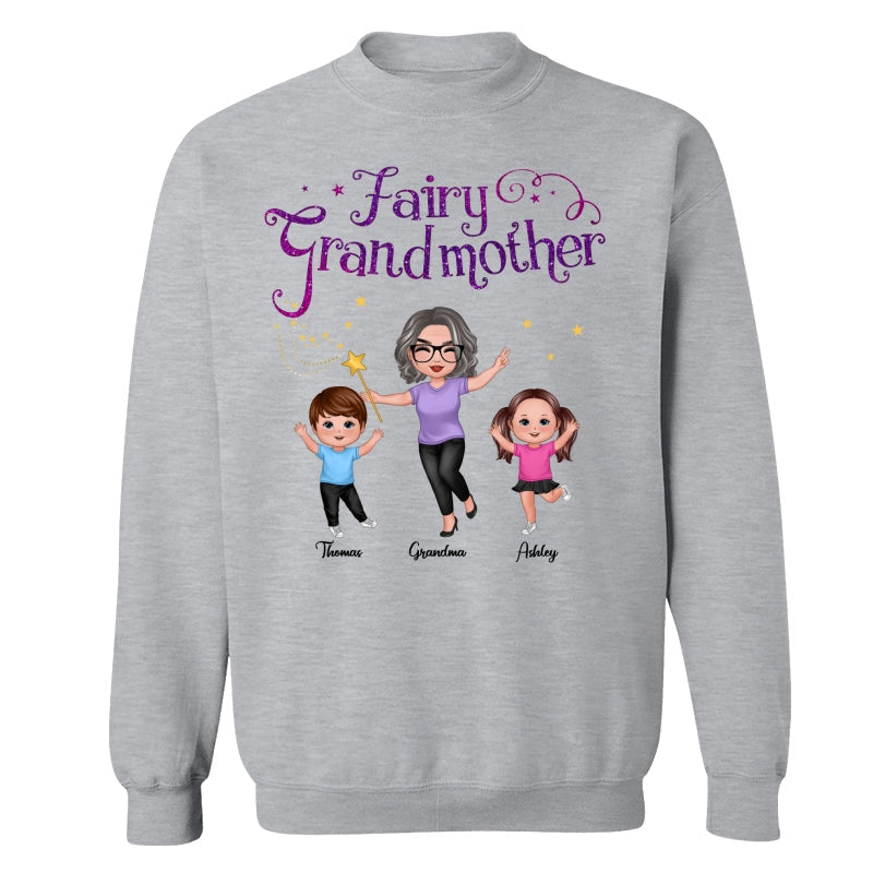 Fairy Grandmother Happy Doll Grandma And Grandkids Personalized Shirt