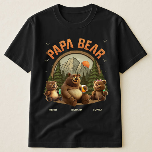 Father's Day Gifts, Papa Bear - New Style - Personalized Shirt