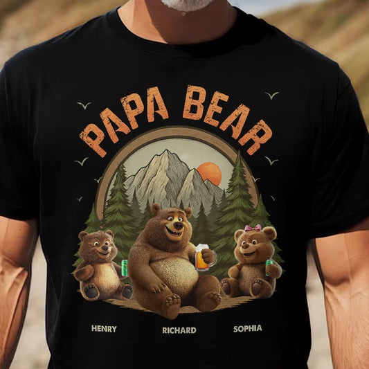 Father's Day Gifts, Papa Bear - New Style - Personalized Shirt