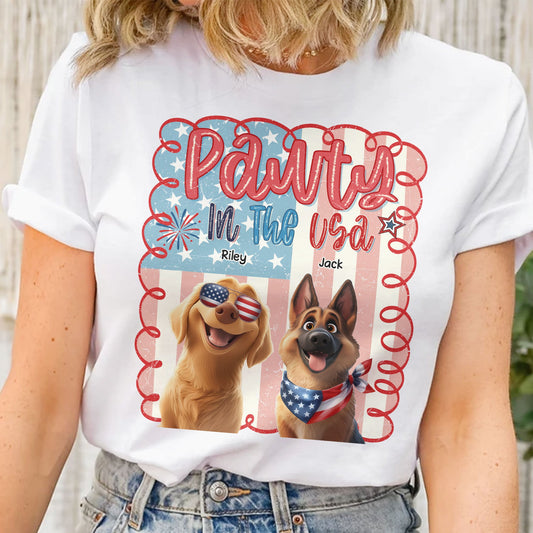 Pawty In The Usa - Personalized Shirt