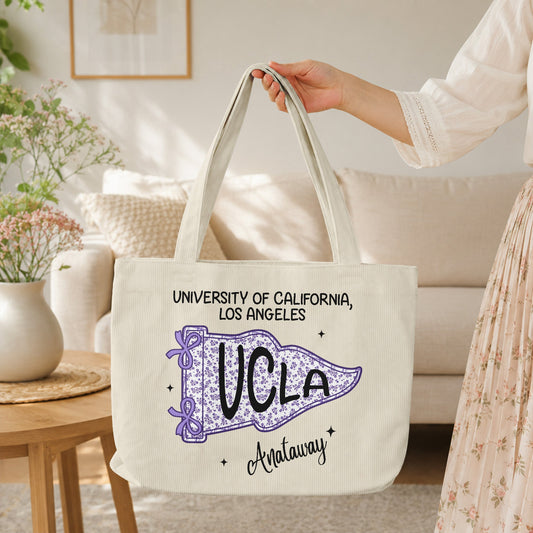 Pennant Flag Custom School Name - Personalized Tote Bag