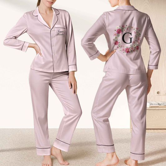 Personalized Flower Pajamas Wedding Party Bridal Party Gifts - Personalized Pajamas