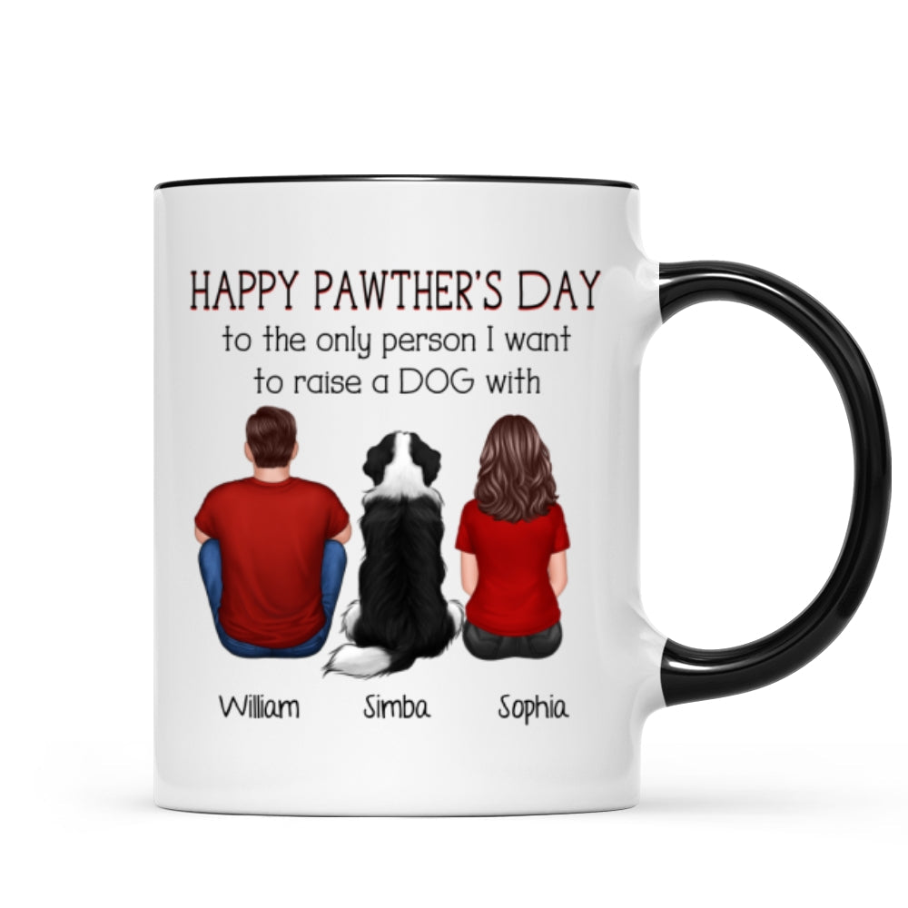 Happy Pawther‘s Day To The Person I Want To Raise A Dog Cat With Personalized Mug, Father‘s Day Gift For Dog Cat Dad