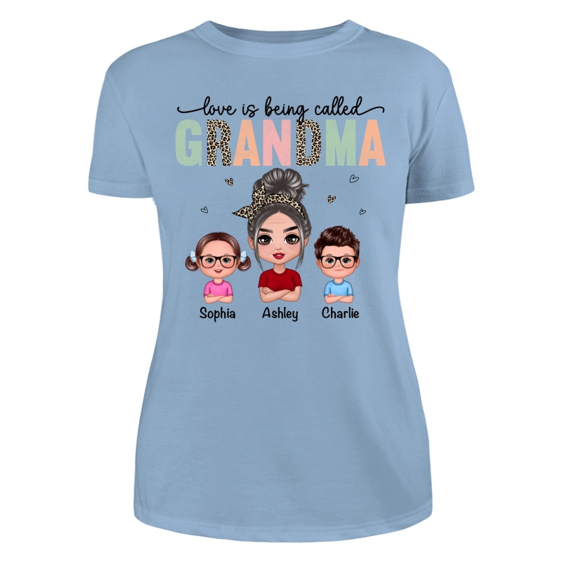 Colorful Leopard Love Is Being Called Grandma Personalized Shirt