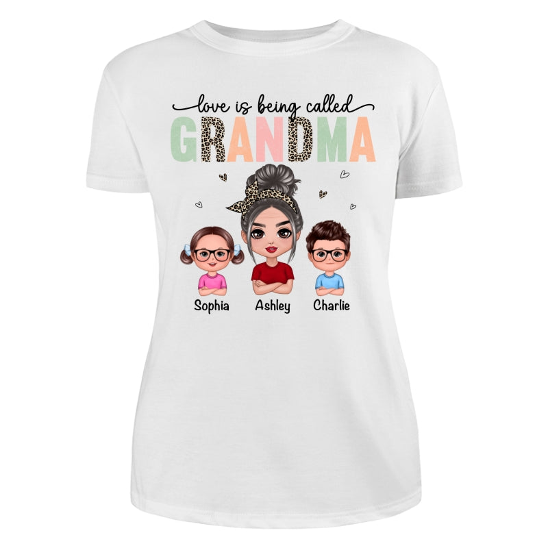 Colorful Leopard Love Is Being Called Grandma Personalized Shirt