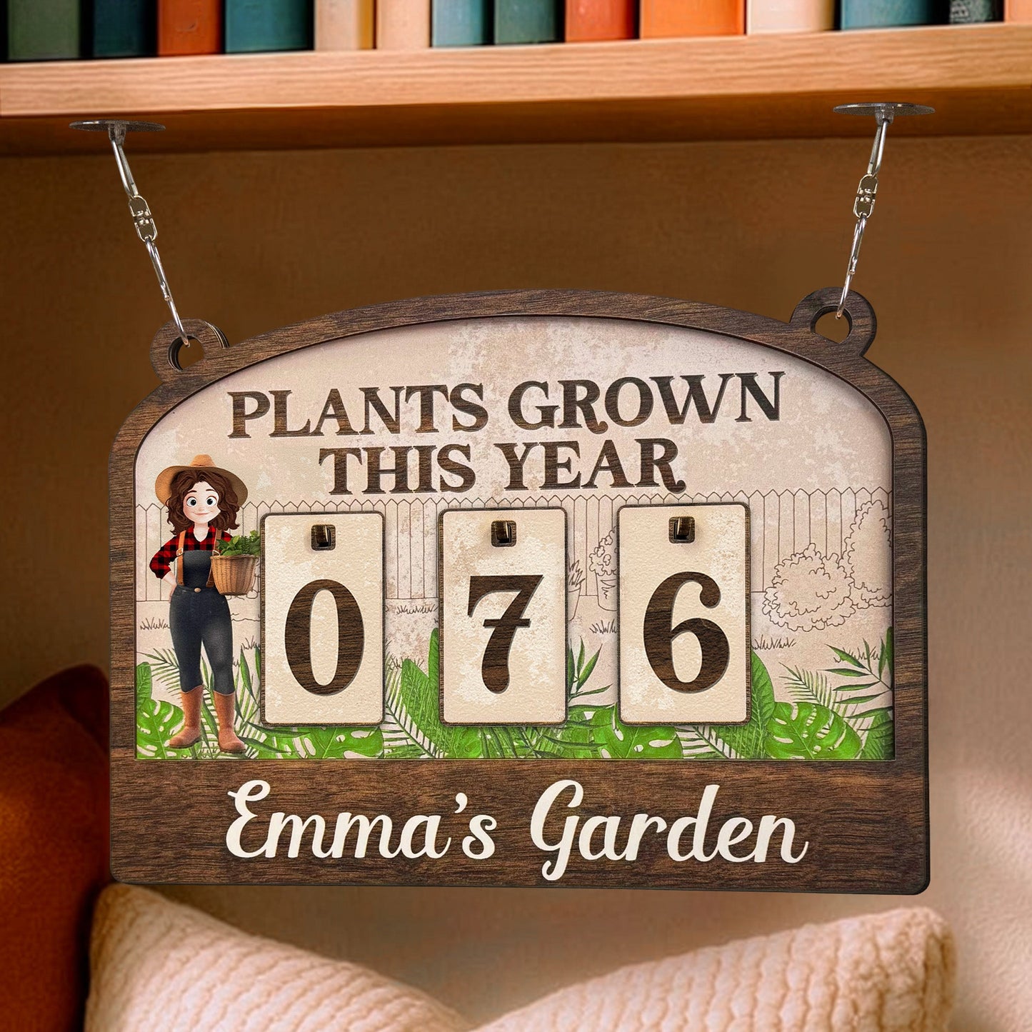 Plants Grown This Year - Personalized Gardening Tracker Sign