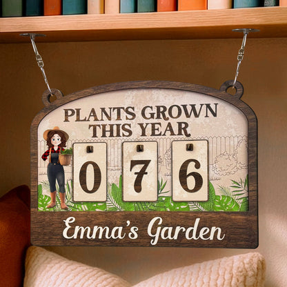Plants Grown This Year - Personalized Gardening Tracker Sign