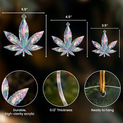 Prism Vivid Magic Leaf 2D Flat - Acrylic Ornament