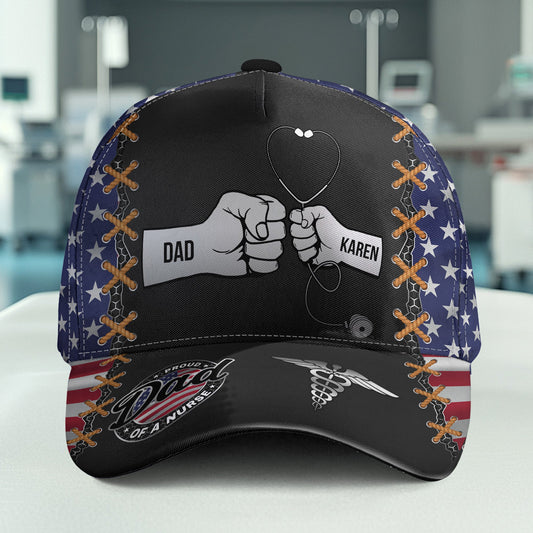 Father's Day Gifts, Proud Dad Of Nurse Gift For Dad - Personalized Classic Cap