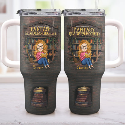 Proud Member Of The Fantasy Readers Society - Personalized 40oz Tumbler With Straw